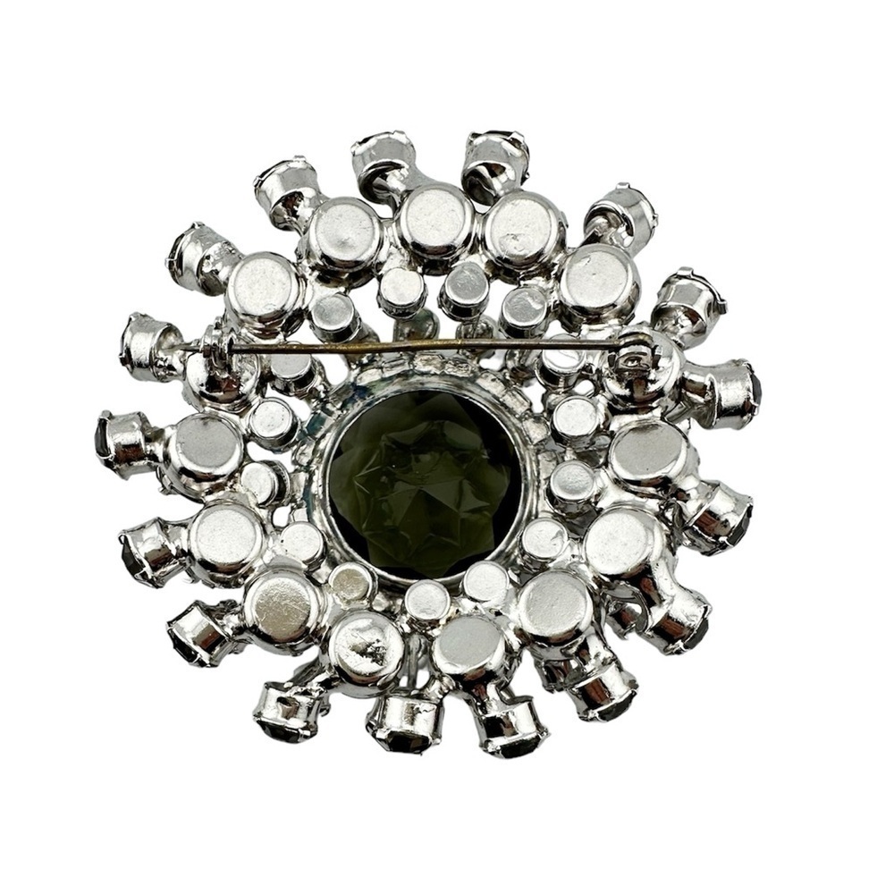Juliana D&E Brooch Domed, Layered Aurora Borealis Rhinestone Pin Vintage - Picture 7 of 7